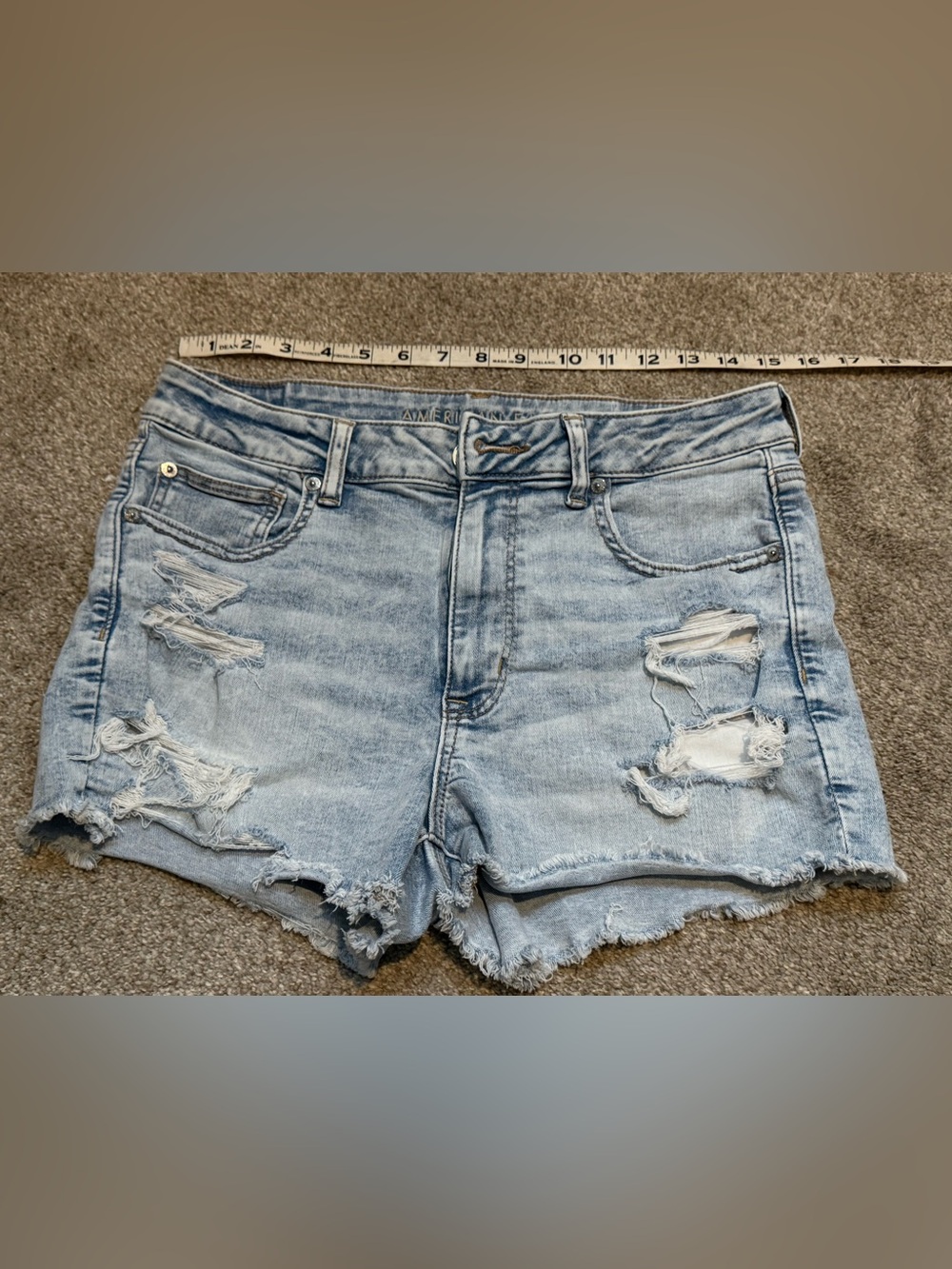 American Eagle Outfitters Light Blue Hi-Rise Shorties
